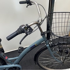 ★格安！メイリツ meiritsu 中古自転車 ファミリーサイクル ママチャリ 27インチ ブルーグレーの画像