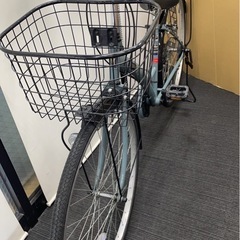 ★格安！メイリツ meiritsu 中古自転車 ファミリーサイクル ママチャリ 27インチ ブルーグレーの画像