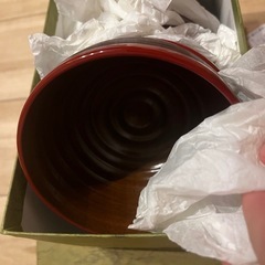 未使用✨ 千筋帯朱汁椀✨日本製✨天然木✨5個セット✨の画像