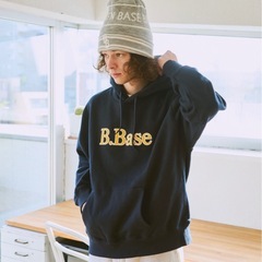 早い者勝ちBrokenBaseパーカーネイビー　　　　の画像