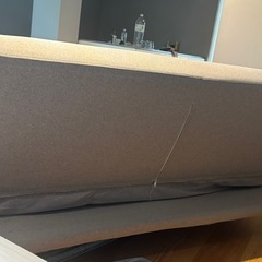 ソファーベッド セミダブルサイズ　スプリング入り グレーの画像