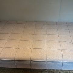 ソファーベッド セミダブルサイズ　スプリング入り グレーの画像