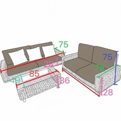 高品質ソファセットの画像