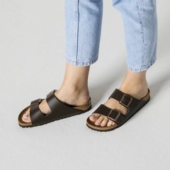 Birkenstock アリゾナナチュラルレザー サンダル 24cmの画像