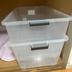 蓋なし 深め 衣装ケース 2個セットの画像