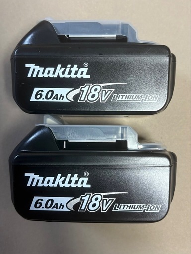 ②　未使用新品　マキタ 純正バッテリー 18V BL1860B 18V 6.0Ah 2個