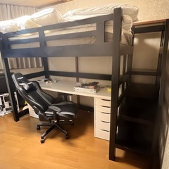 階段付きロフトベッド(シングル)の画像