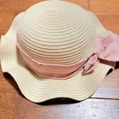 ベビー 帽子 子供 44cm 麦わら帽子の画像