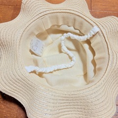 ベビー 帽子 子供 44cm 麦わら帽子の画像