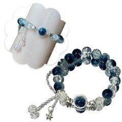 夜空ビーズ/アンニュイブレスレット（新品）の画像