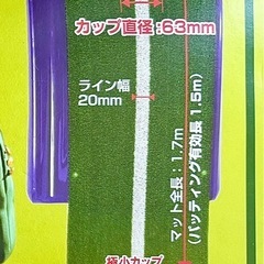 パターゴルフ練習用マットの画像