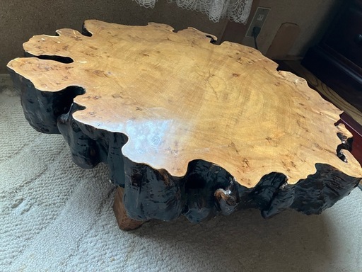 決まりました】切り株 天然木 座卓 テーブル 貴重 一枚板