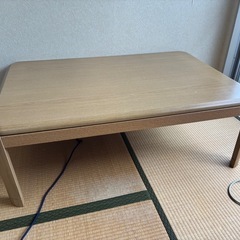 【引取】こたつテーブル　ナチュラルブラウン　80×120㎝の画像