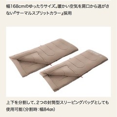 Coleman 寝袋　ファミリー2 IN 1/C5 (グレージュ)の画像