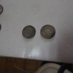 古銭、稲穂、白鴎、穴なし5円、大きな50円の画像