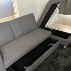 L字ソファ　ベッド　収納の画像