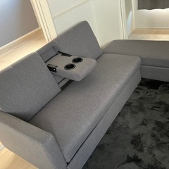 L字ソファ　ベッド　収納の画像