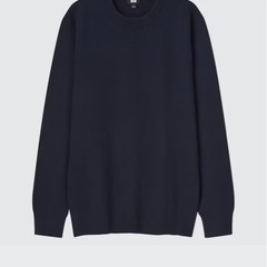ウォッシャブルストレッチミラノリブクルーネックセーター ユニクロUNIQLOの画像