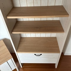 ニトリ　テレビ台とフリーラックの画像