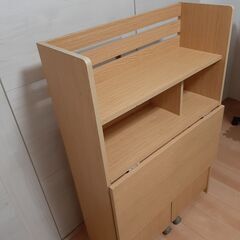 (家具)　収納棚、コンパクト勉強机、折り畳み式 収納、学習机の画像