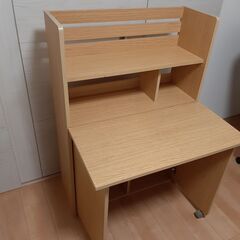 (家具)　収納棚、コンパクト勉強机、折り畳み式 収納、学習机の画像