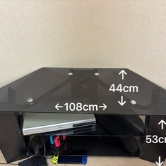 強化ガラステレビ台の画像