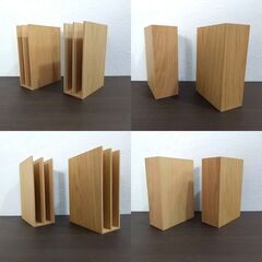 無印良品 /木製書類整理トレー・Ａ４サイズ×1個 /２段木製収納スタンド・Ａ５サイズ×2個/ 整理トレー/ 収納スタンド 書類整理/ 卓上ラック/C0EW0130　の画像