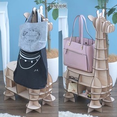 定価2万円　立体パズル 木製 ki-gu-mi Living キリン 収納付きスツールの画像