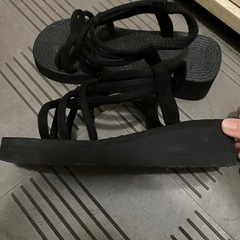 サンダル　ブラック　23センチの画像
