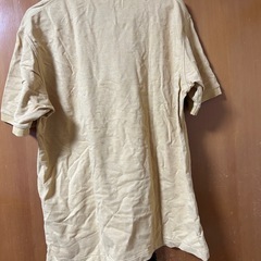 【古着】UNIQLO クッキー色　ポロシャツ XL ※一部シミありの画像