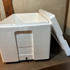 発泡スチロール容器　３個セット①　水抜き穴&ゴム栓付きの画像