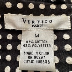 VERTIGO PARIS　チェック柄　コート　M 黒白の画像