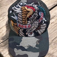 Ed Hardy 刺繍キャップ カモフラージュ柄 の画像