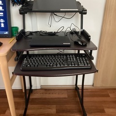 パソコンデスク　キャスター付き　の画像
