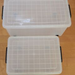 !! 差し上げます!! 2個ｾｯﾄ 衣装　ケース　収納　ケース　収納　ボックス コロ 付きの画像