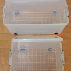 !! 差し上げます!! 2個ｾｯﾄ 衣装　ケース　収納　ケース　収納　ボックス コロ 付きの画像