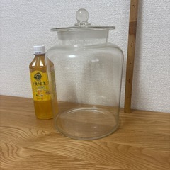 昭和　レトロ　ガラスのキャニスター　アンティークの画像
