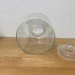 昭和　レトロ　ガラスのキャニスター　アンティークの画像