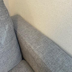 ３人がけソファ　グレーの画像