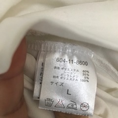 白7分袖　ブラウスの画像