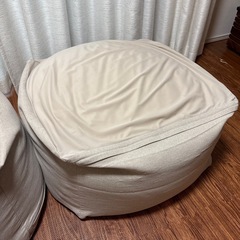 無印良品「体にフィットするソファ（大）」2個セット ベージュの画像