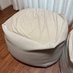 無印良品「体にフィットするソファ（大）」2個セット ベージュの画像