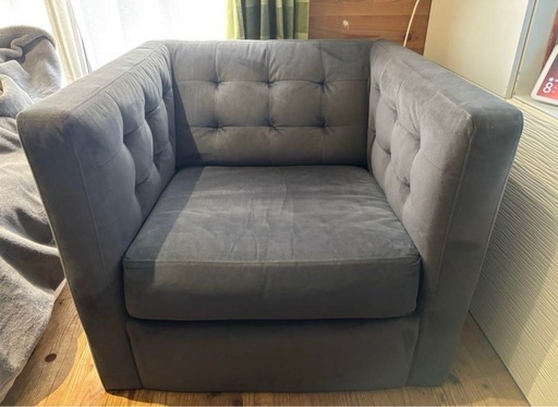 West elm ウエストエルム スエード調ソファ 1人掛け ストア