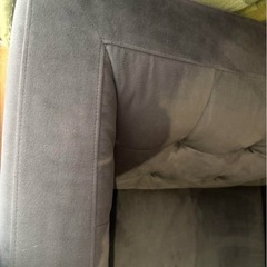 West elm ウエストエルム　スエード調ソファ　1人掛けの画像