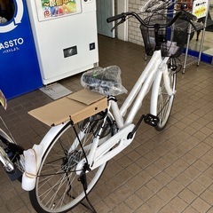🚲春日市🚲自転車🚲26インチ🚲新品🚲白色🚲ASＷ20A0170🚲No296の画像