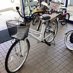 🚲春日市🚲自転車🚲26インチ🚲新品🚲白色🚲ASＷ20A0170🚲No296の画像
