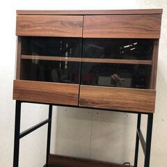 moca Cloudear キッチンボード MC-MX003CD 幅60 レンジ台 電子レンジ 食器棚 コンセント付き スチール脚 北欧調 【糸島市内 送料無料】88259-1-②-010の画像