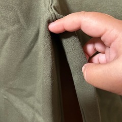 【古着】オリーブグリーン ガウチョパンツ　裏起毛　※股部分に毛玉ありの画像