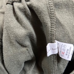 【古着】オリーブグリーン ガウチョパンツ　裏起毛　※股部分に毛玉ありの画像