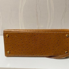 オーストリッチ　ショルダーバッグ　ケリー型　状態悪いの画像